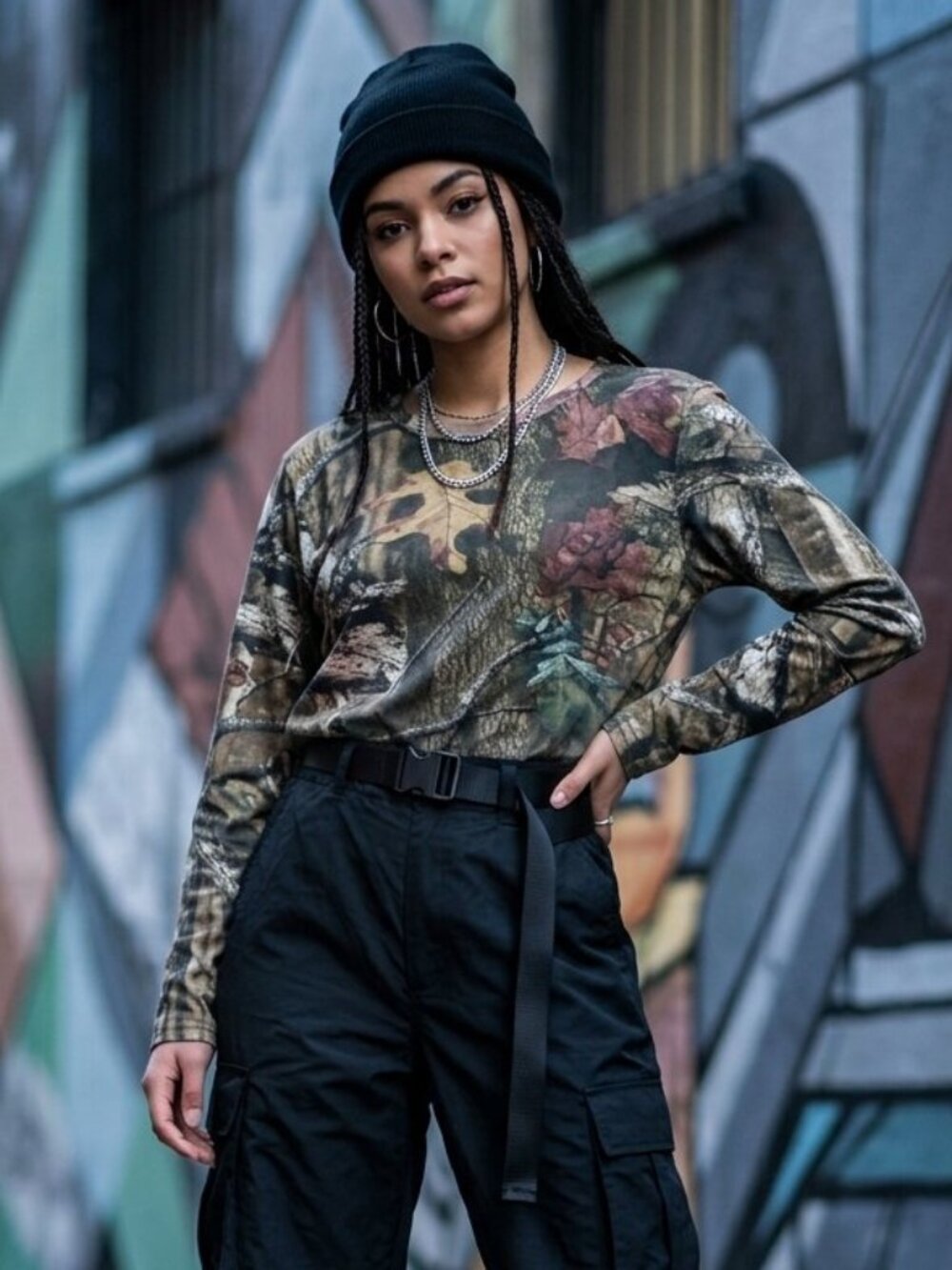 Mossy Oak NWT Break Up Camouflage Woody Long Sleeve Outdoor Top 3267